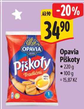 Opavia Piškoty, 220 g
