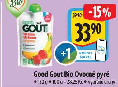 Good Gout Bio Ovocné pyré, 120 g