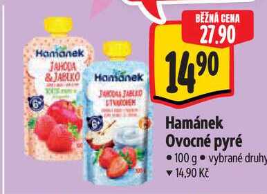 Hamánek Ovocné pyré, 100 g