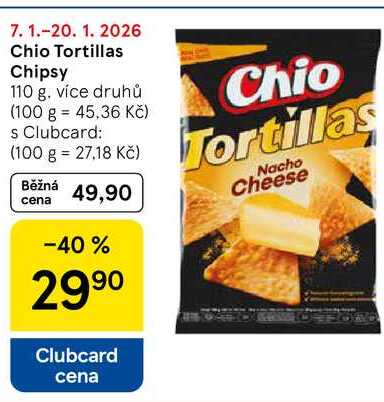 Chio Tortillas Chipsy, 110 g, více druhů