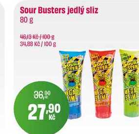 Sour Busters jedlý sliz 80 g 