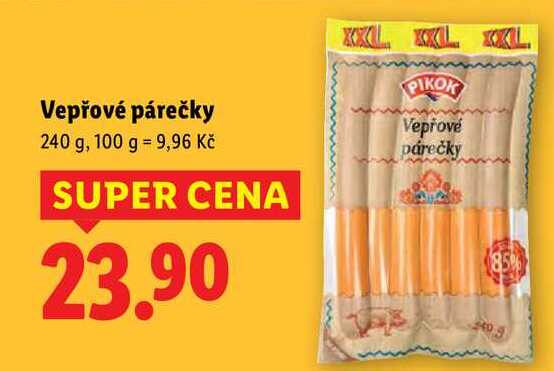 Vepřové párečky, 240 g