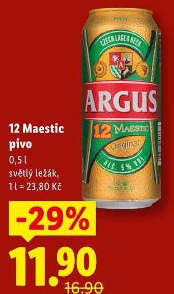 12 Maestic pivo, 0,5 l