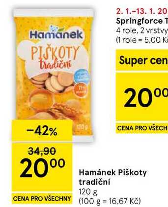 Hamánek Piškoty tradiční, 120 g