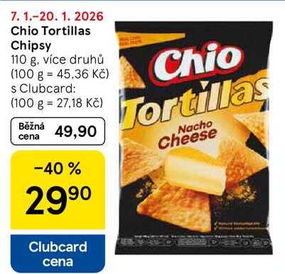 Chio Tortillas Chipsy, 110 g, více druhů