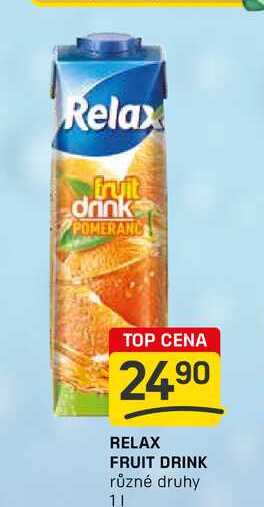 RELAX FRUIT DRINK různé druhy 