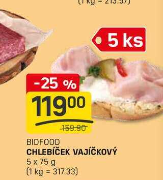 CHLEBÍČEK VAJÍČKOVÝ 5 x 75 g