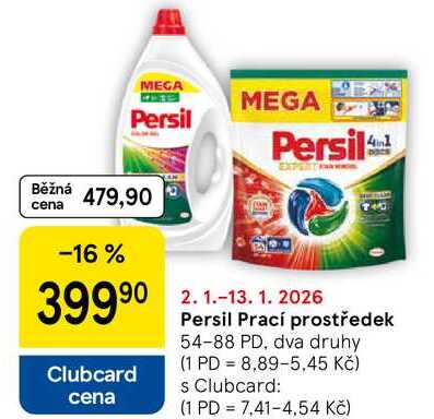 Persil Prací prostředek, 54-88 PD, dva druhy 