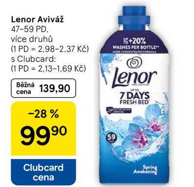 Lenor Aviváž, 47-59 PD. více druhů  