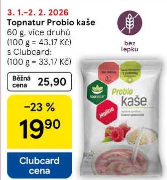 Topnatur Probio kaše, 60 g. více druhů  