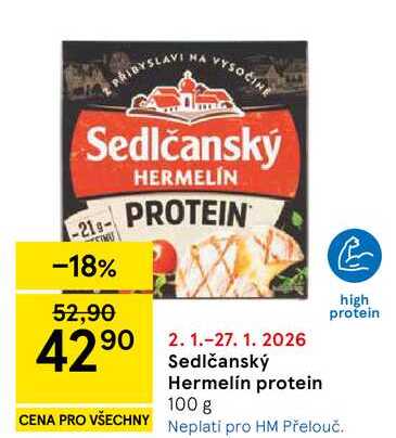 Sedlčanský Hermelín protein, 100 g  
