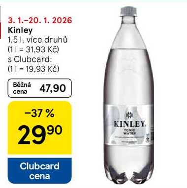 Kinley, 1.5 l, více druhů 
