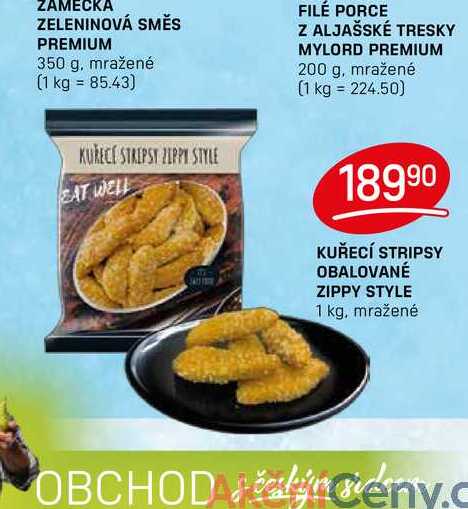 KUŘECÍ STRIPSY OBALOVANÉ ZIPPY STYLE 1 kg, mražené 