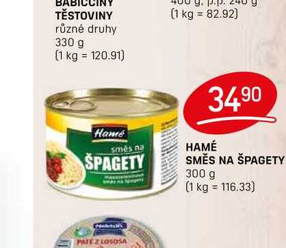 HAMÉ SMĚS NA ŠPAGETY 300 g 