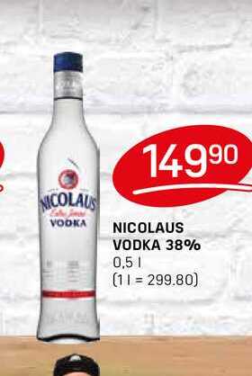NICOLAUS VODKA 38% 0,51 