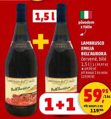 LAMBRUSCO EMILIA BELL'AURORA, 1,5 l