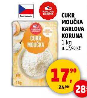 CUKR MOUČKA KARLOVA KORUNA, 1 kg  v akci