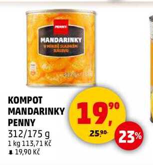 KOMPOT MANDARINKY PENNY, 312 g