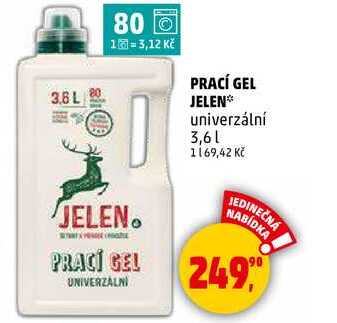 PRACÍ GEL JELEN, 3,6 l