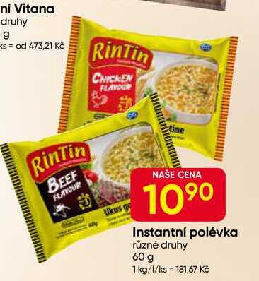 Rintin Instantní polévka různé druhy 60 g