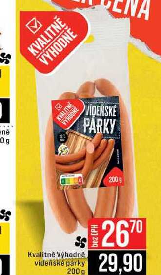 Kvalitně Výhodně videňské parky 200 g