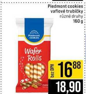 Piedmont cookies vaflové trubičky různé druhy 160 g 
