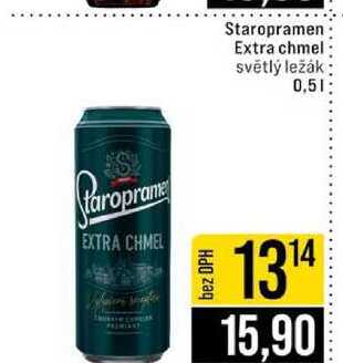 Staropramen Extra chmel světlý ležák 0,5l