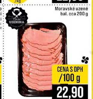 Moravské uzené bal. cca 200 g 100g