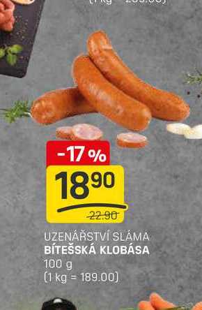 BÍTEŠSKÁ KLOBÁSA 100 g 