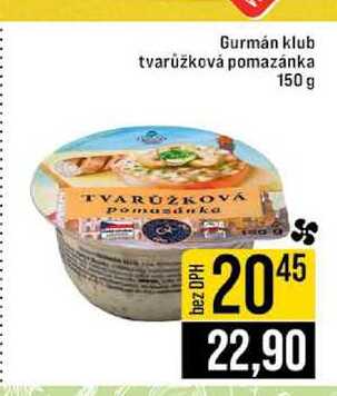 Gurmán klub tvarůžková pomazánka 150 g 
