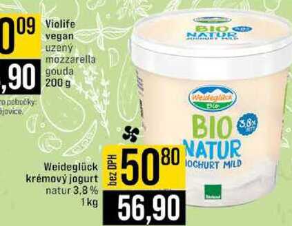 Weideglück krémový jogurt natur 3,8% 1kg