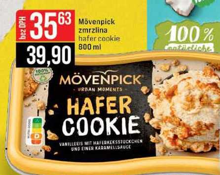Mövenpick zmrzlina hafer cookie 800 ml 