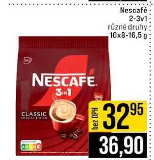 Nescafé 2-3v1 různé druhy 10x8-16,5g