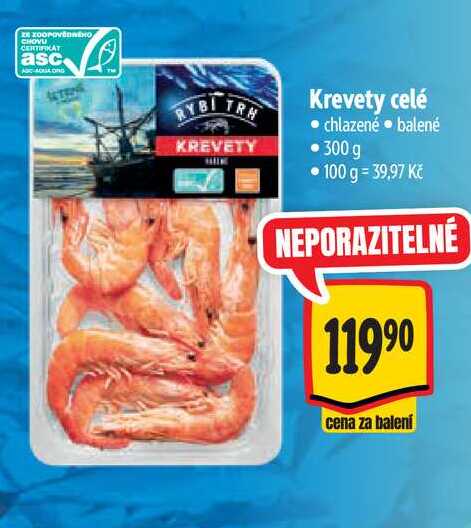  Krevety celé  300 g