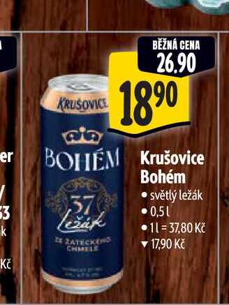   Krušovice Bohém  0,5 l