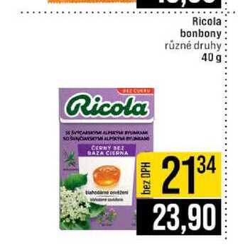 Ricola bonbony různé druhy 40 g