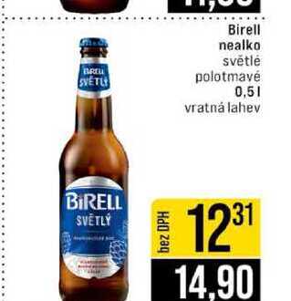 Birell nealko světlé polotmavé 0,5l