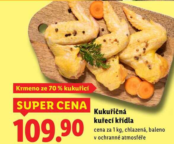 Kukuřičná kuřecí křídla, cena za 1 kg