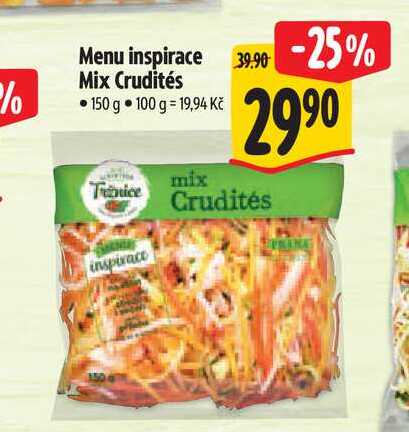 Menu inspirace Mix Crudités 150 g 
