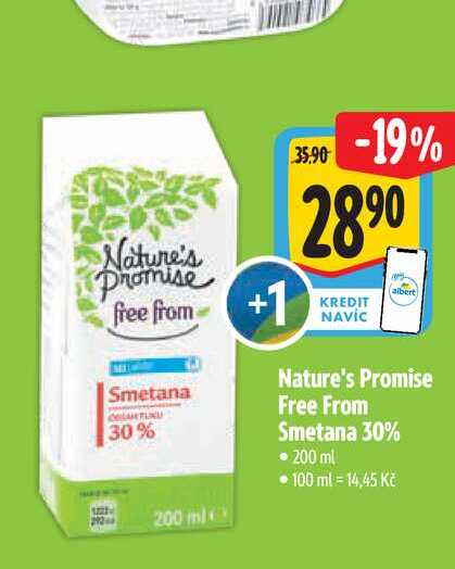   Nature's Promise Free From Smetana 30% 200 ml  