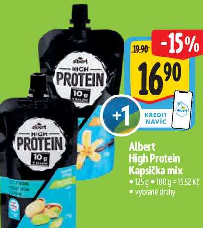  Albert High Protein Kapsička mix 125 g 