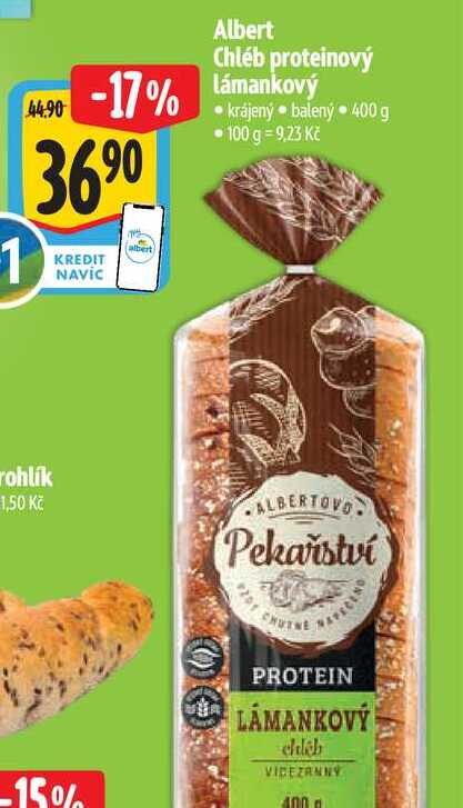  Albert Chléb proteinový lámankový 400 g 