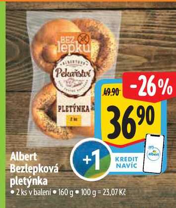 Albert Bezlepková pletýnka 2 ks 160 g