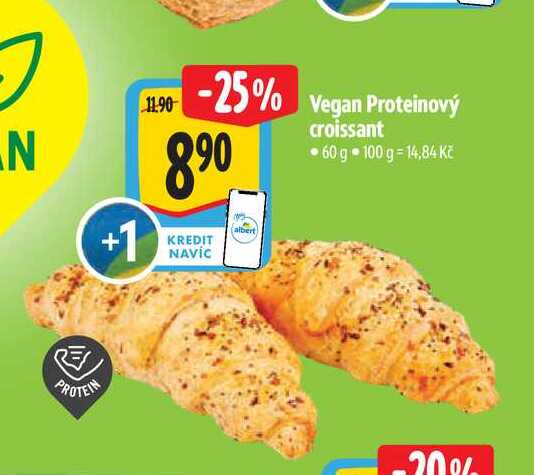  Vegan Proteinový croissant 60 g 