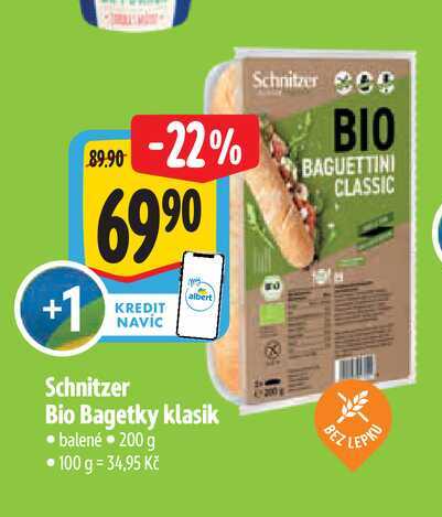  Schnitzer Bio Bagetky klasik  200 g 