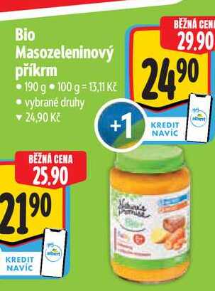 Bio Masozeleninový příkrm 190 g 