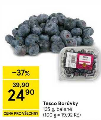 Tesco Borůvky, 125 g, balené  