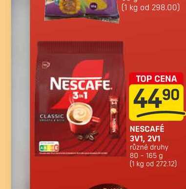 NESCAFÉ 3V1, 2V1 různé druhy 80-165 g