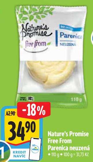 Nature's Promise Free From Parenica neuzená, 110 g 