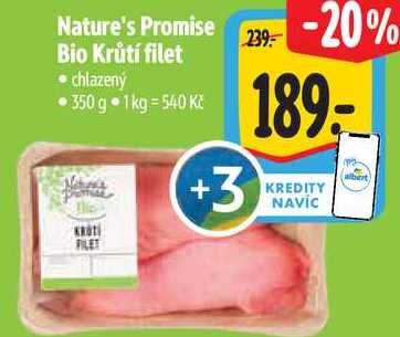 Nature's Promise Bio Krůtí filet, 350 g